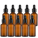Frasco vidro âmbar fosco R18 conta-gotas tampa preta lisa bulbo preto 30 ml