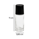 rollon de vidro 50 ml transparente para desodorante big rollon com medidas