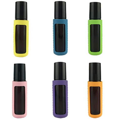 Capa de silicone protetora para frasco roll on 10 ml