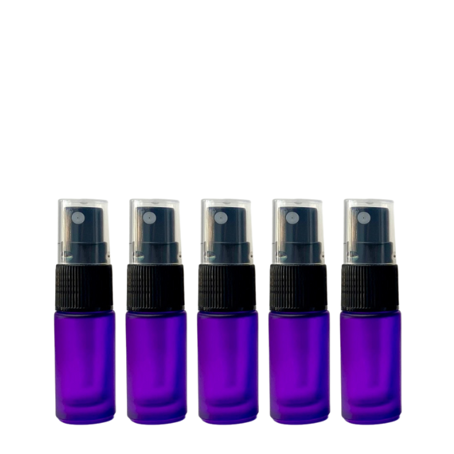 Frasco vidro colorido de 5 ml com spray (unidade ou kit)