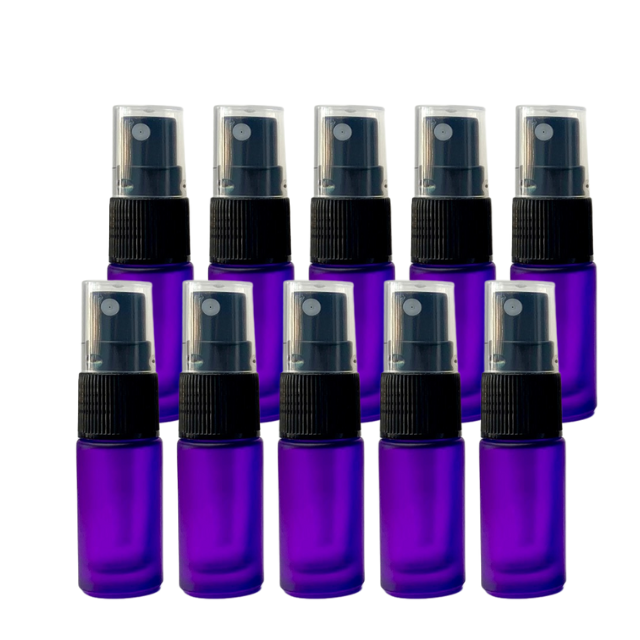 Frasco vidro colorido de 5 ml com spray (unidade ou kit)