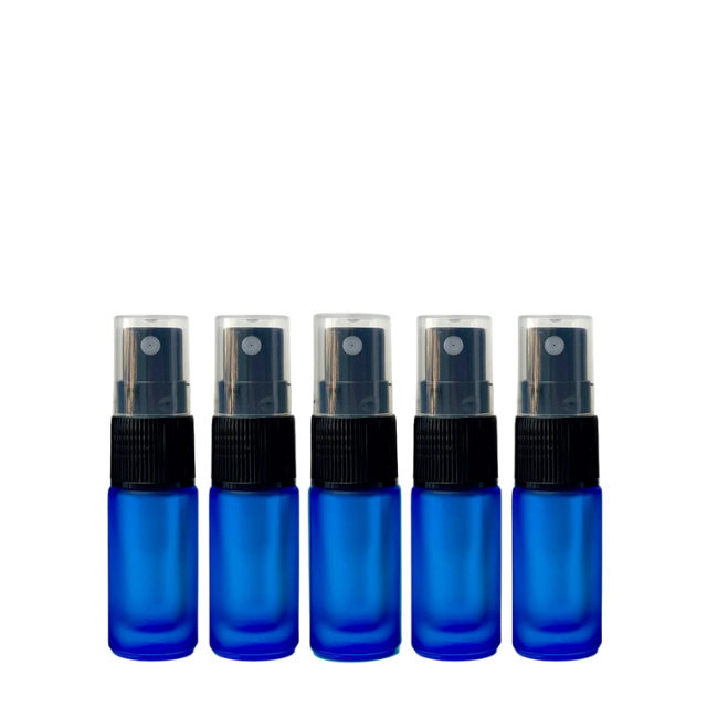 Frasco vidro colorido de 5 ml com spray (unidade ou kit)