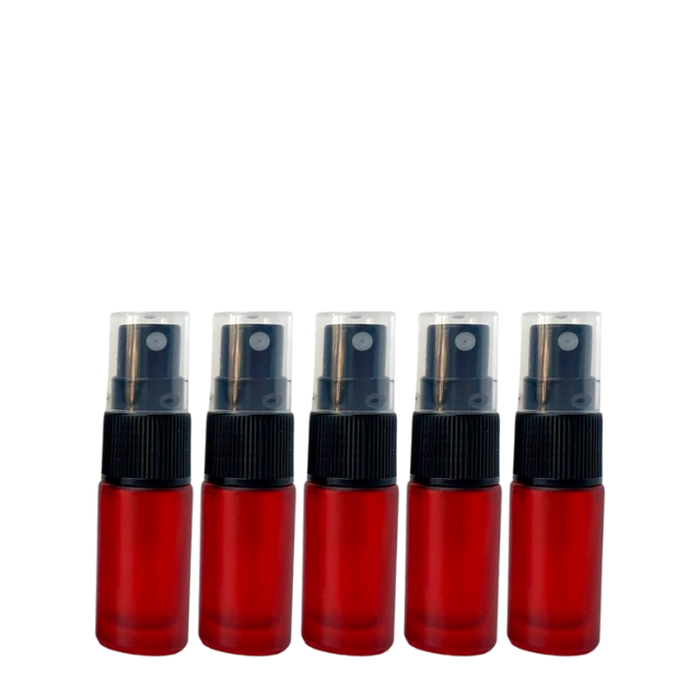 Frasco vidro colorido de 5 ml com spray (unidade ou kit)
