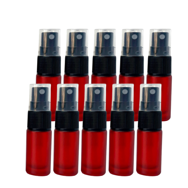 Frasco vidro colorido de 5 ml com spray (unidade ou kit)