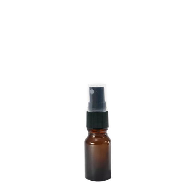 Frasco em vidro âmbar com válvula spray - 5 ml (unidade ou kit)