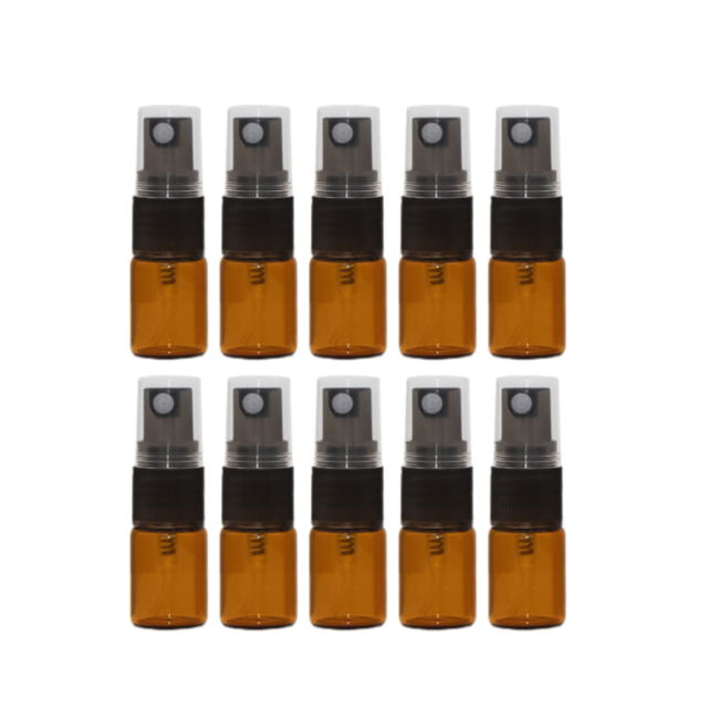 Frasco em vidro âmbar MINI 2 ml spray (kit)