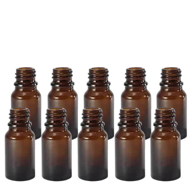 Frasco vidro âmbar sem tampa - 5 ml (kit ou unidade)