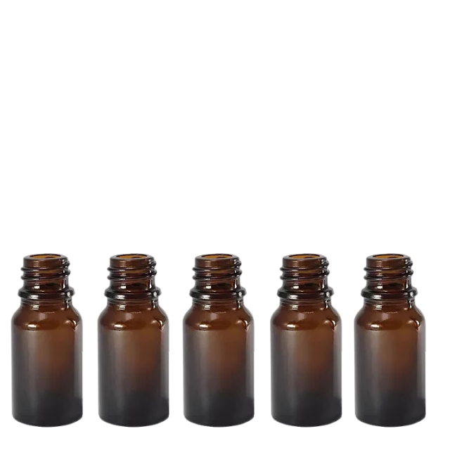 Frasco vidro âmbar sem tampa - 5 ml (kit ou unidade)