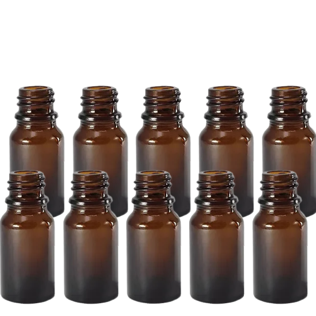 Frasco vidro âmbar sem tampa - 20 ml (kit ou unidade)