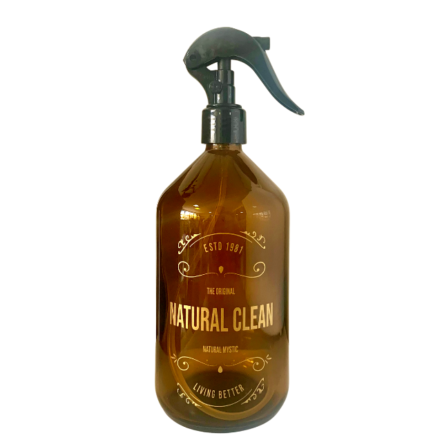 Frasco em vidro spray mini gatilho - 500 ml (Natural Clean)
