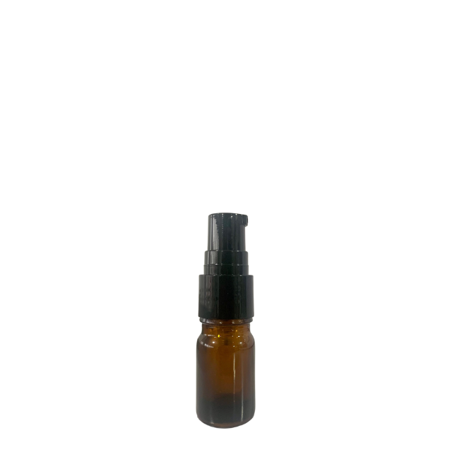 Frasco em vidro âmbar com válvula Pump (dosadora) - 5 ml (unidade ou kit)