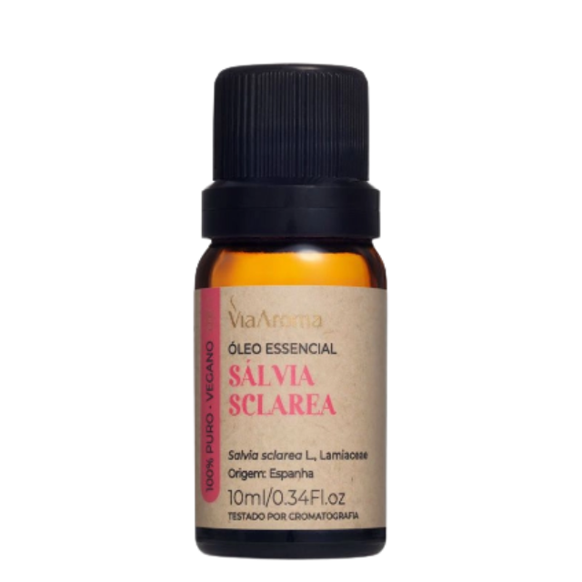 Óleo Essencial de Sálvia Sclarea 10 ml - 100% Puro