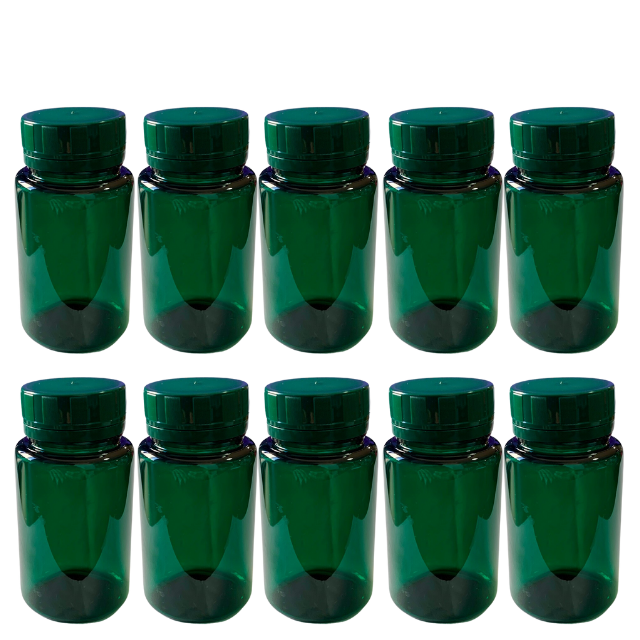 Frasco VAZIO para cápsulas - 100 ml - PET (unidade ou kit)