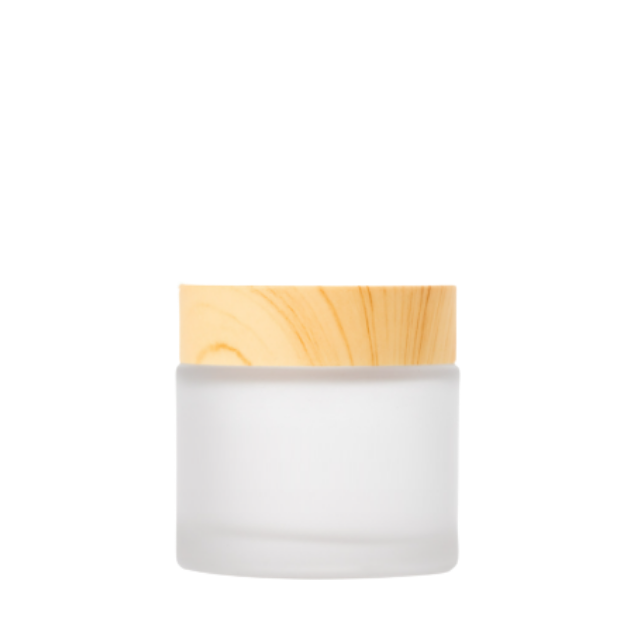 Frasco de vidro com tampa bambu para cosmético - 60 ml (kit ou unidade)