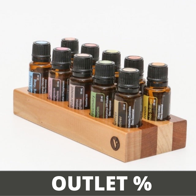 OUTLET - Porta óleos em madeira - Crisântemo