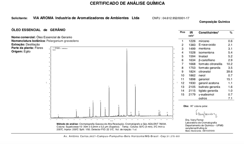 Óleo Essencial de Gerânio 10 ml - 100% puro