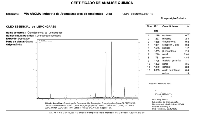 Óleo Essencial de Limão Siciliano 10 ml - 100% puro