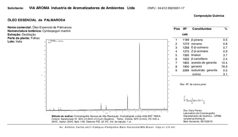 Óleo Essencial de Patchoulli 10 ml - 100% puro