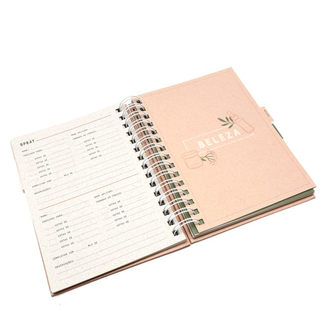 BRINDE - Caderno para Receitas - Óleos Essenciais