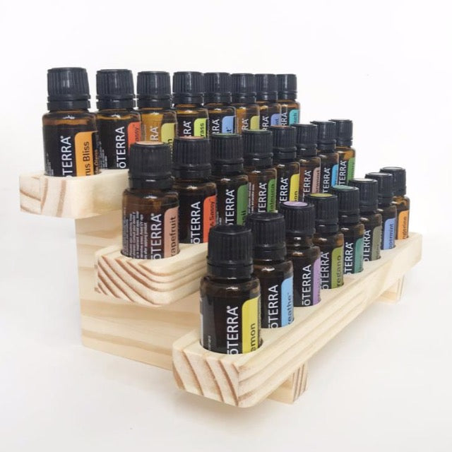 Porta óleos Aromaterapia em madeira - Jasmim escada