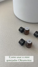 frasco de vidro âmbar mini gotejador de 1 ml 